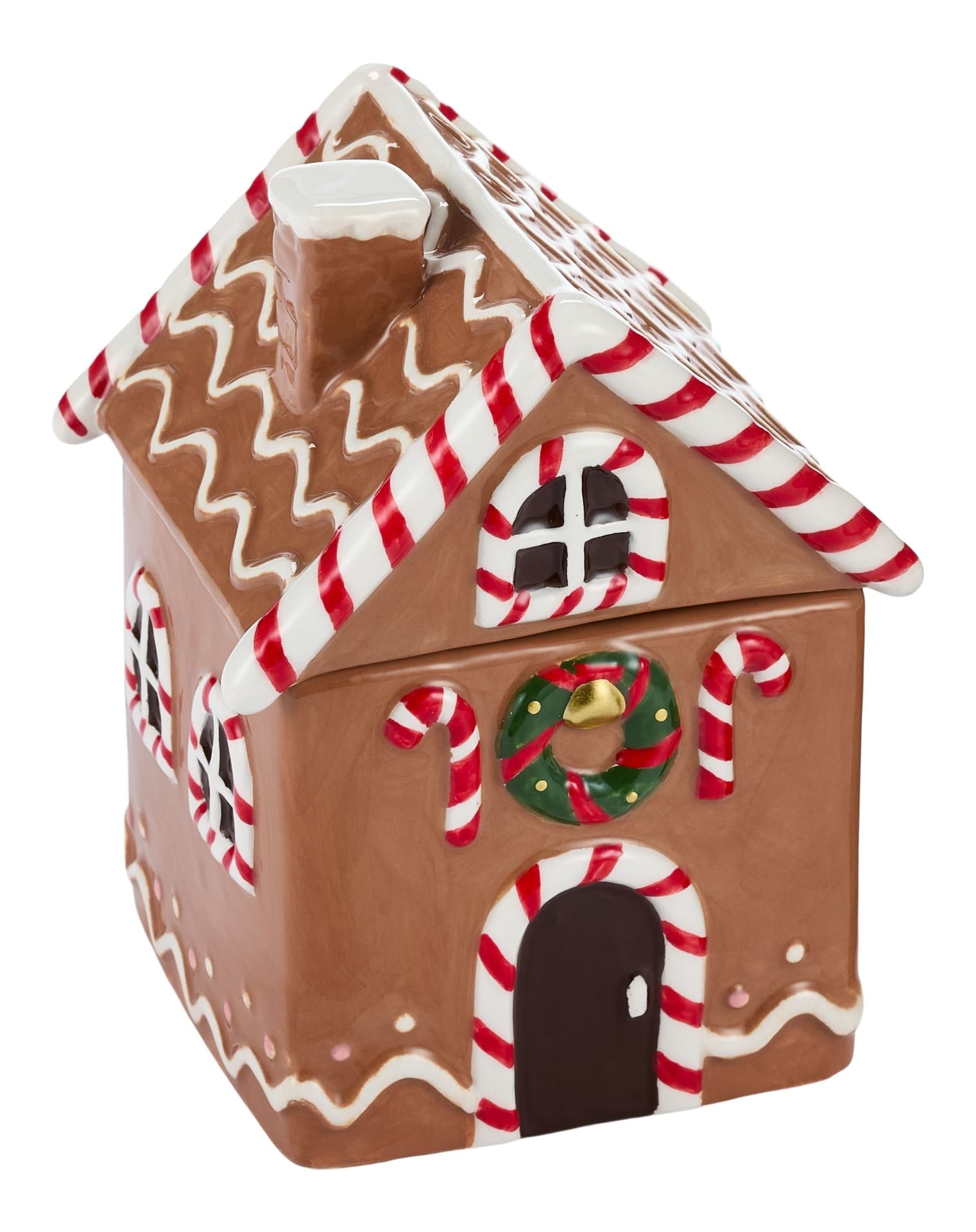 CANVAS Santa's Workshop Collection 284-g Ceramic Gingerbread House with Lid Scented Candle