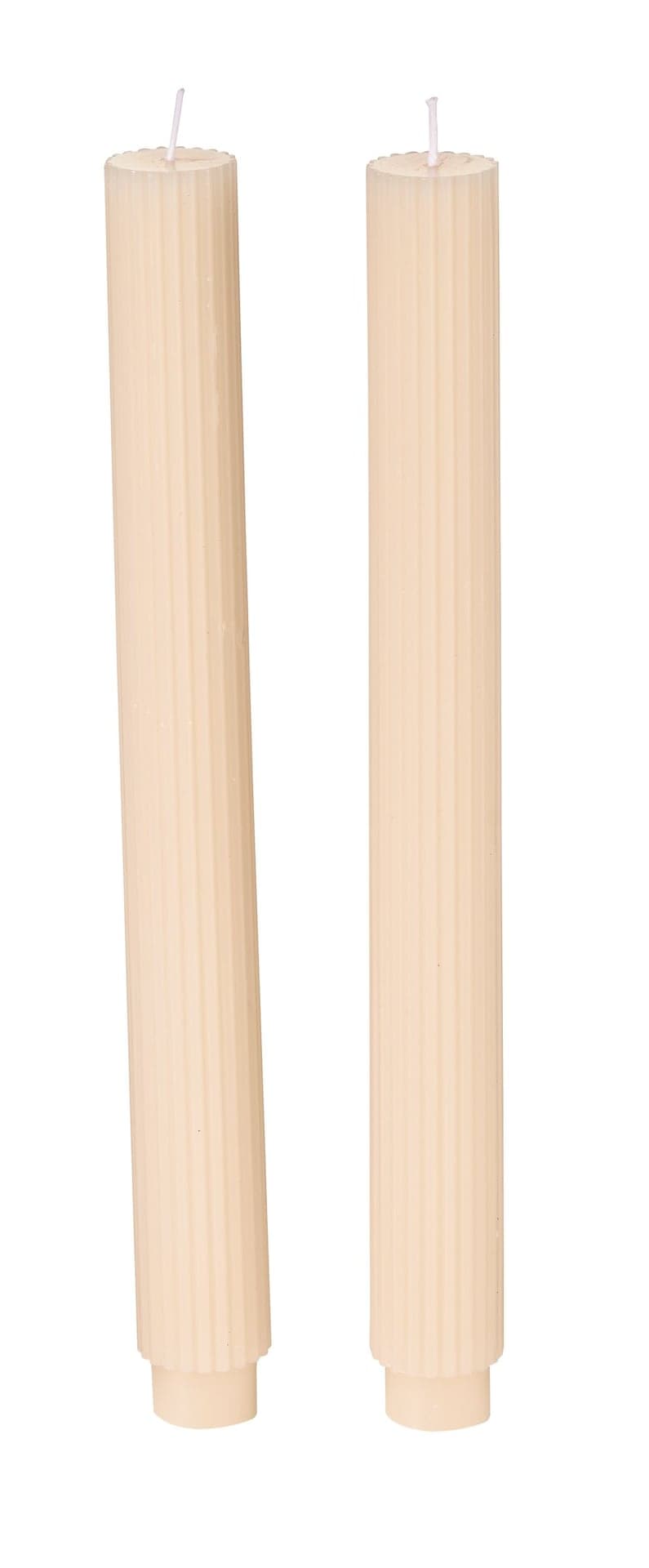 CANVAS Holiday Homecoming Trend Collection 126-g Unscented Cream Taper Candle Set, 2-pk
