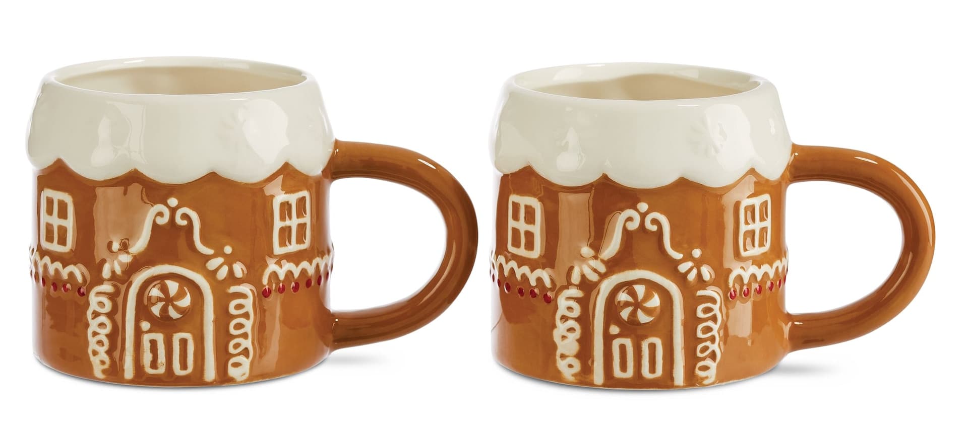 CANVAS Santa's Workshop Collection Gingerbread Mug Set, 20-oz, 2-pk