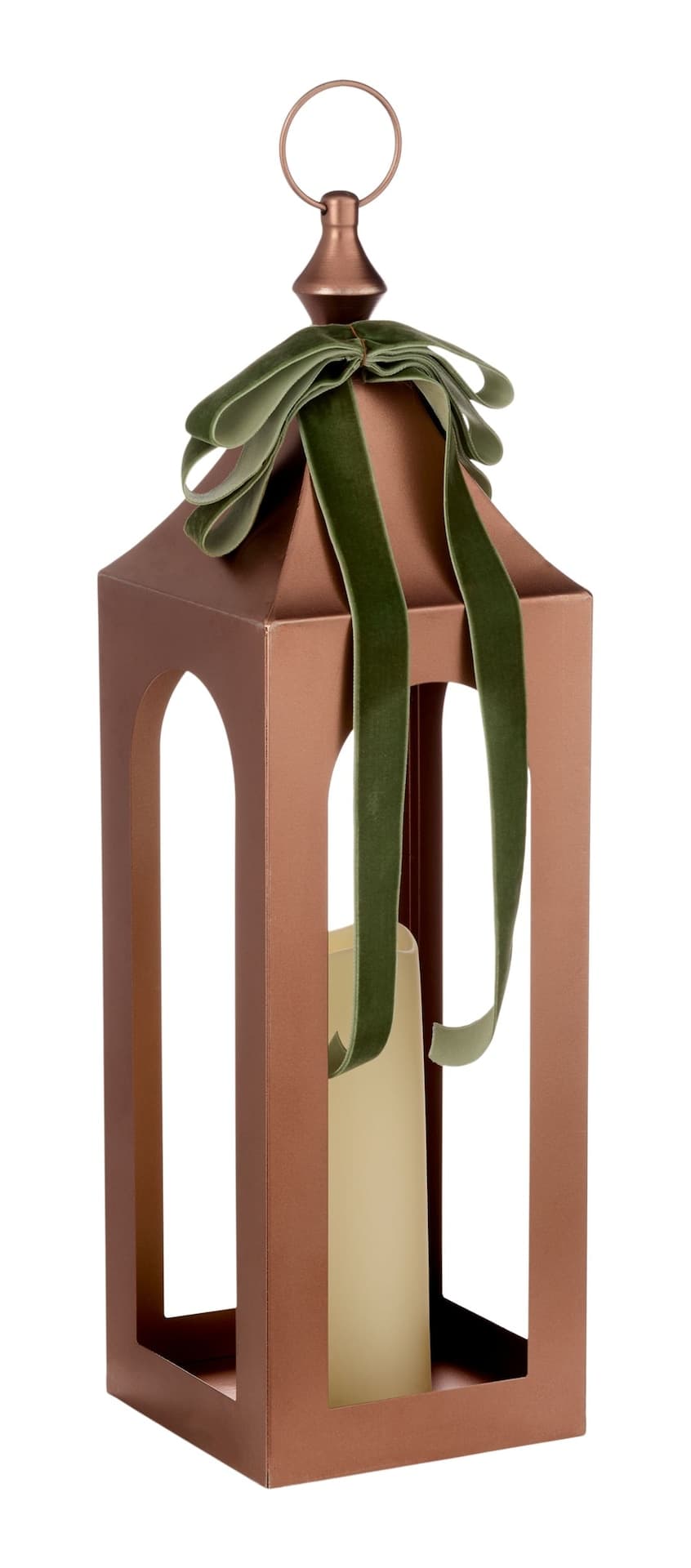CANVAS Holiday Homecoming Collection Copper Lantern with Candle, 20-in