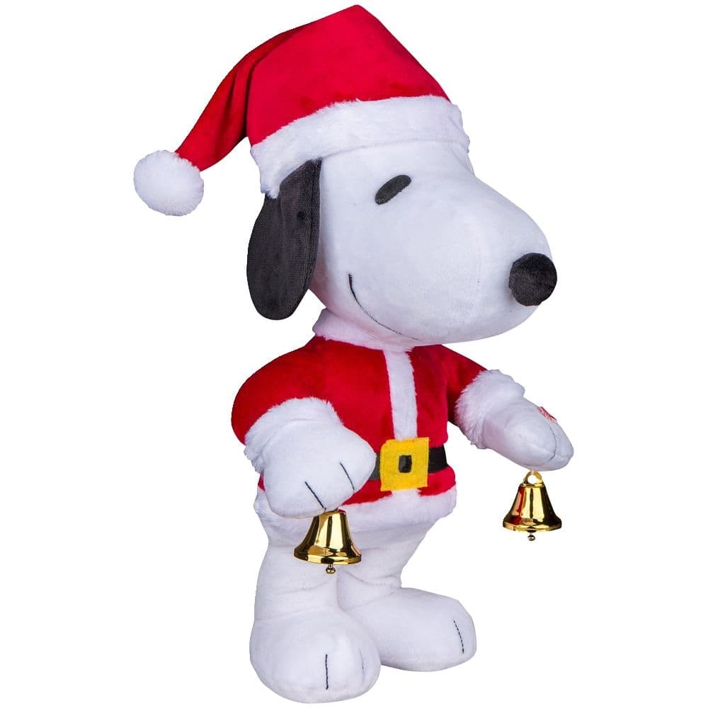 Snoopy With Holiday Bells Small Side Stepper, White/Red, 13-in