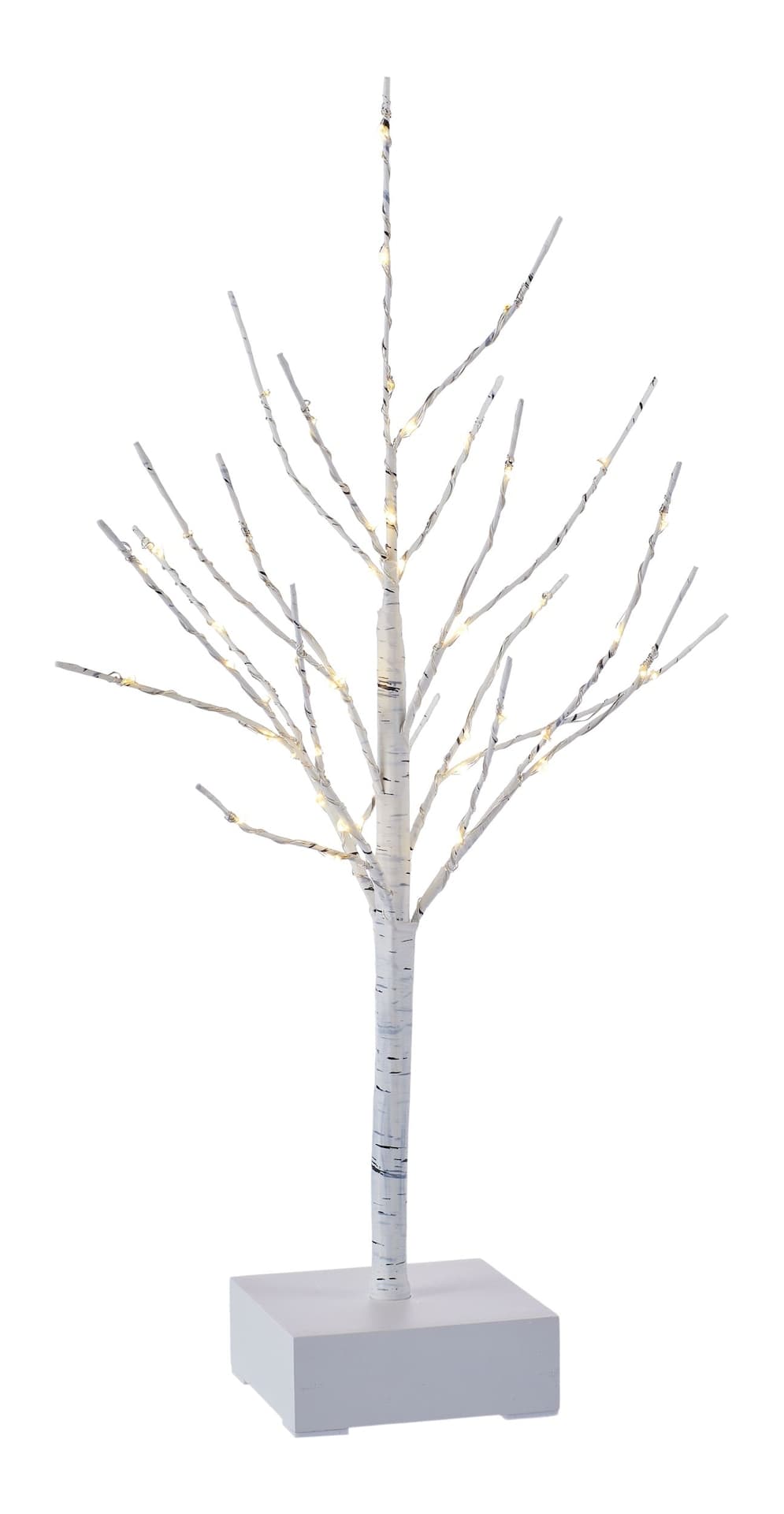 CANVAS Pre-lit Birch Holiday Tabletop Tree with Timer, 18-in