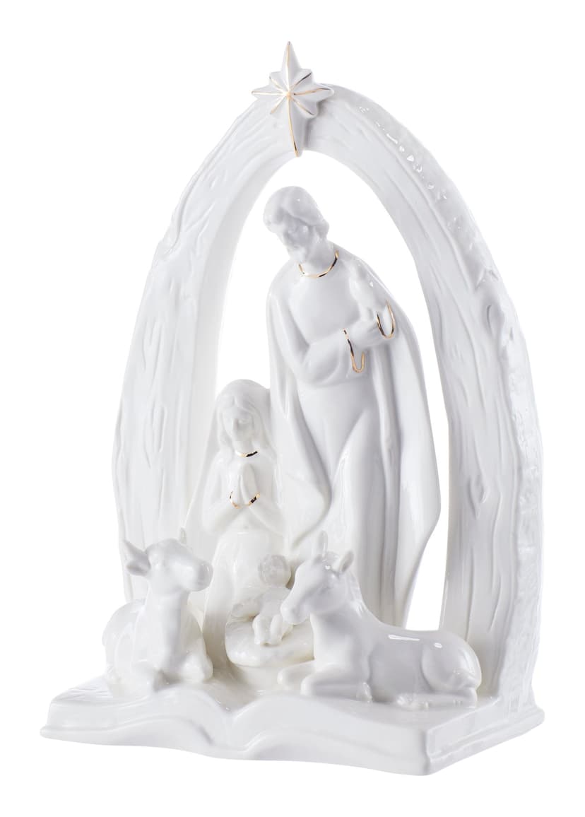 FOR LIVING Ceramic Nativity Scene Holiday Tabletop Décor