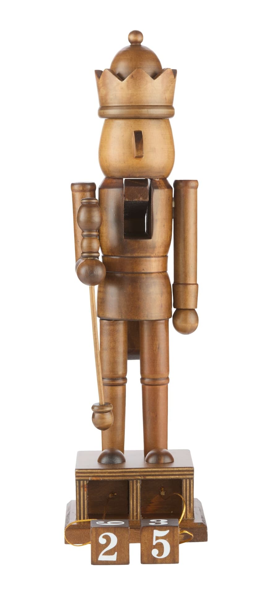 CANVAS Holiday Homecoming Collection Wood Nutcracker with 25-Day Countdown, 14-in