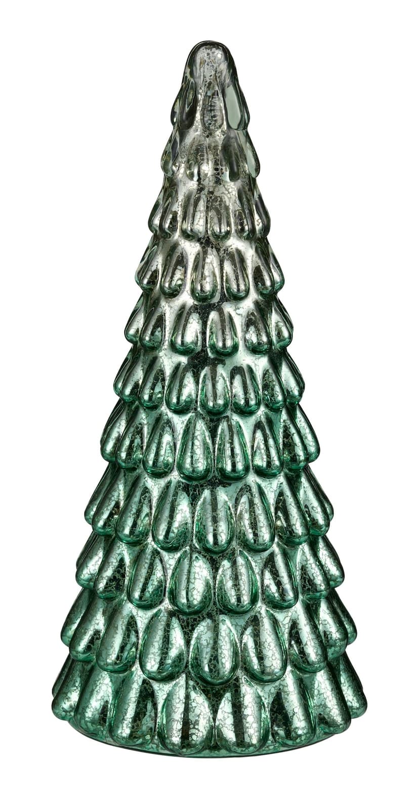 CANVAS Holiday Homecoming Trend Collection Pre-Lit Green Mercury Glass Tabletop Tree, 12-in