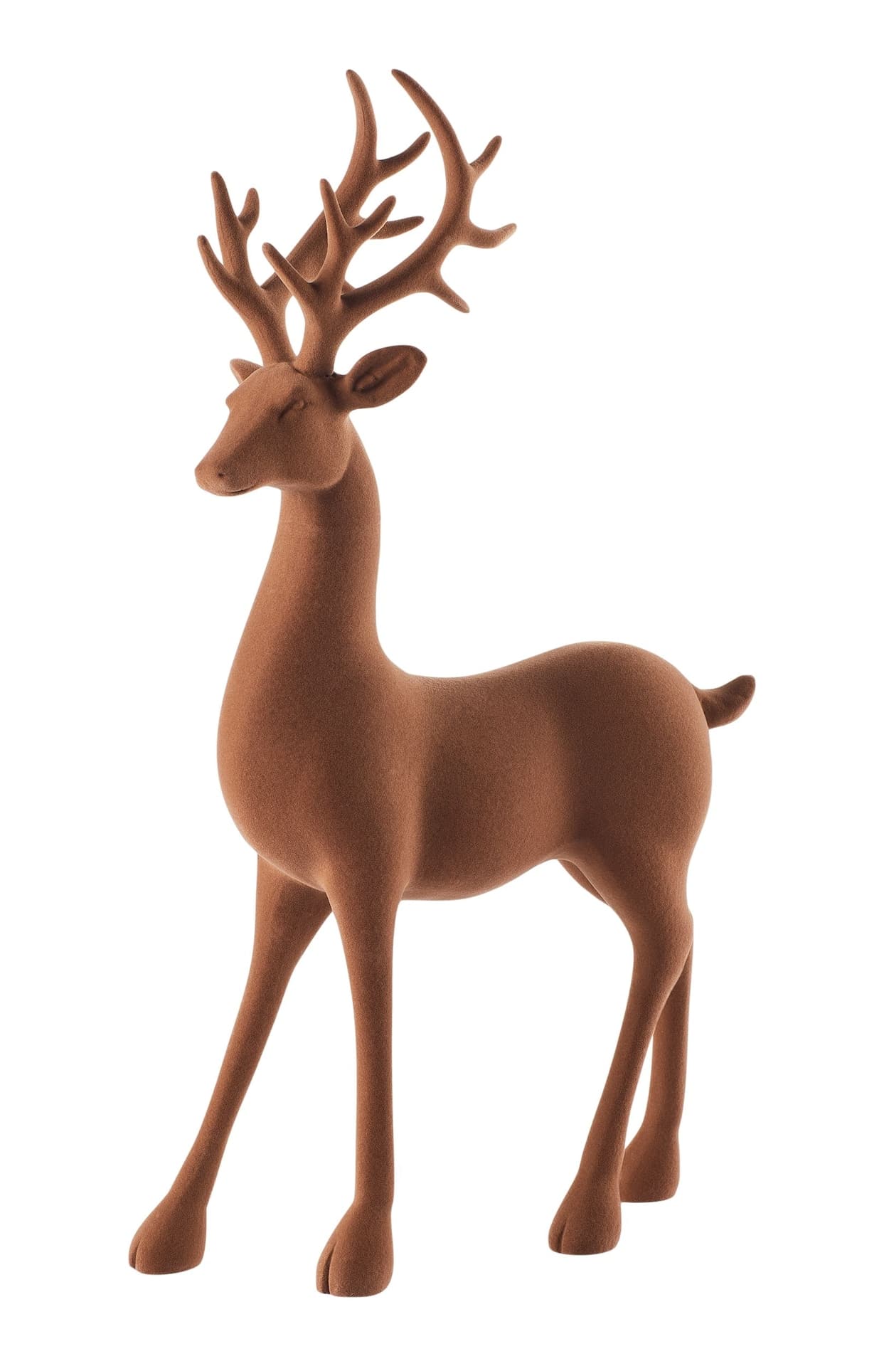 CANVAS Holiday Homecoming Collection Brown Flocked Standing Deer, 18-in