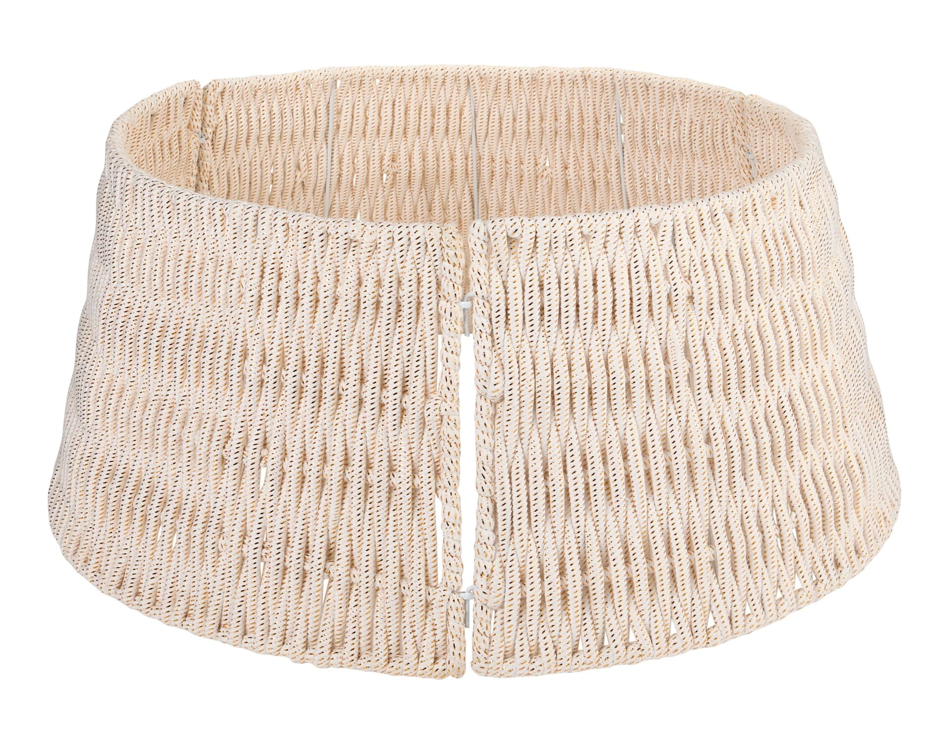 CANVAS Golden Moments Collection White & Gold Fabric Tree Collar, 27-in