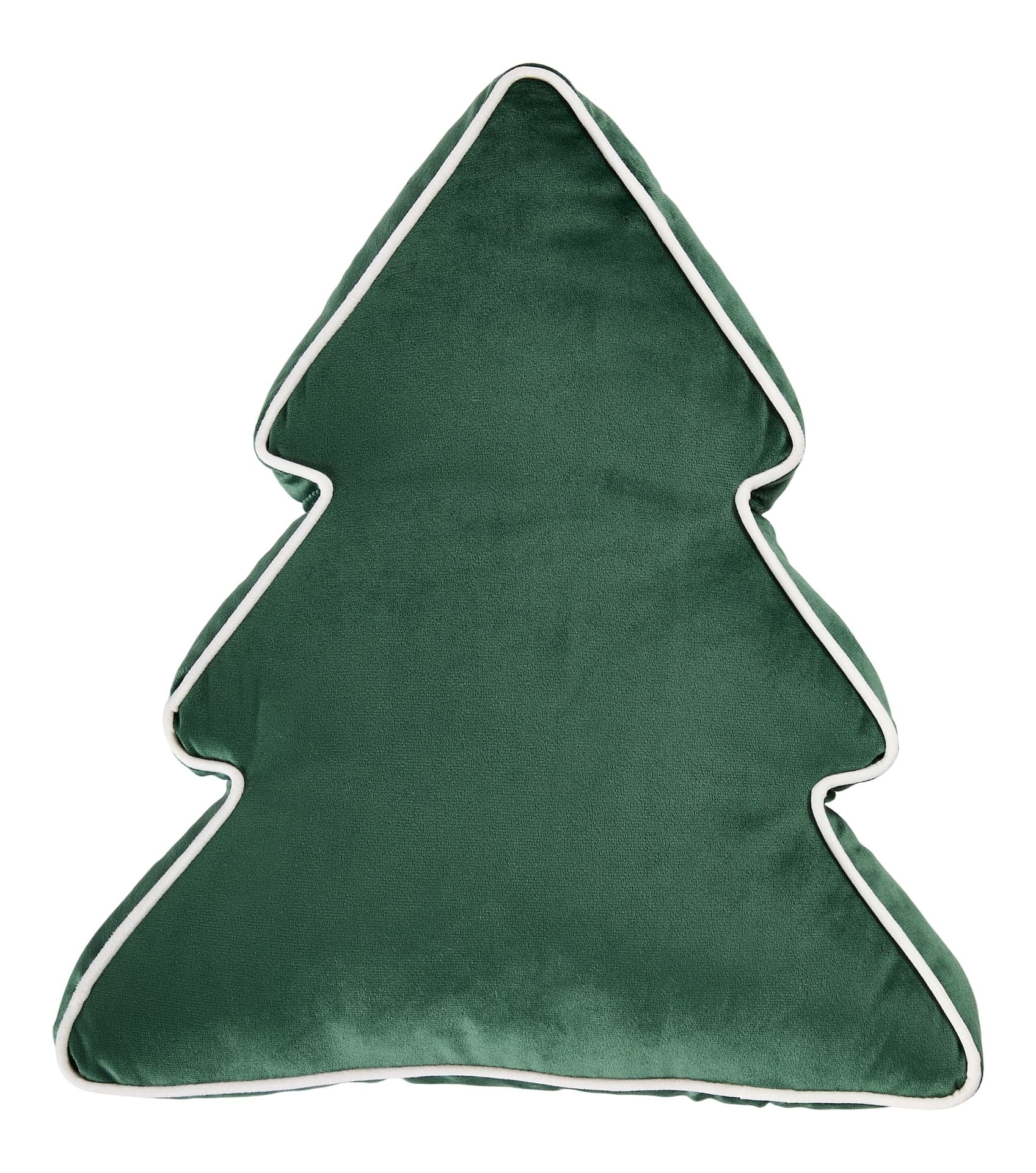 CANVAS Canadian Christmas Collection Green Tree Cushion/Throw Pillow, Green, 17x15-in