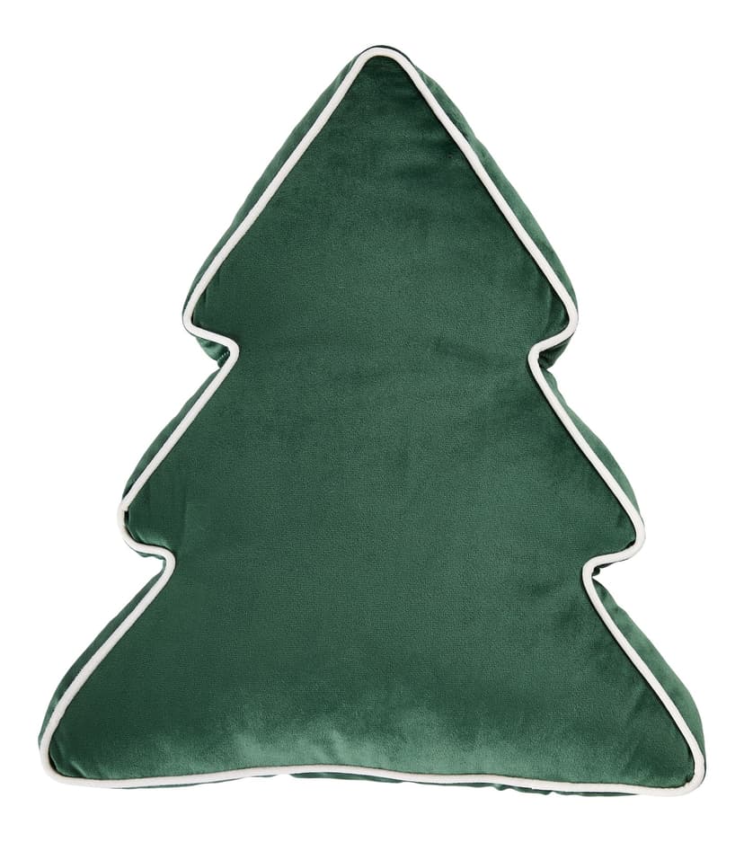 CANVAS Canadian Christmas Collection Green Tree Cushion/Throw Pillow, Green, 17x15-in