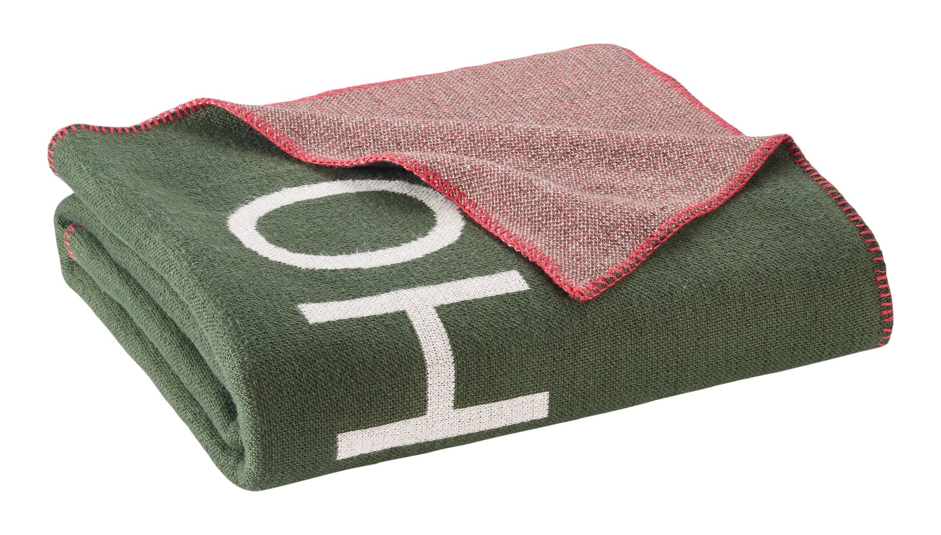 CANVAS Canadian Christmas Collection HO HO XO Throw Blanket, Green, 50x60-in