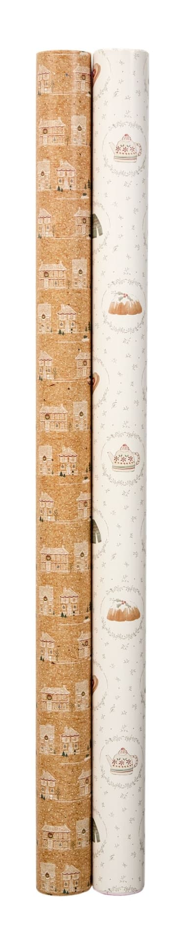 CANVAS Holiday Homecoming Trend Collection 40 sq-ft Reversible Christmas Gift Wrapping Paper, Various Designs
