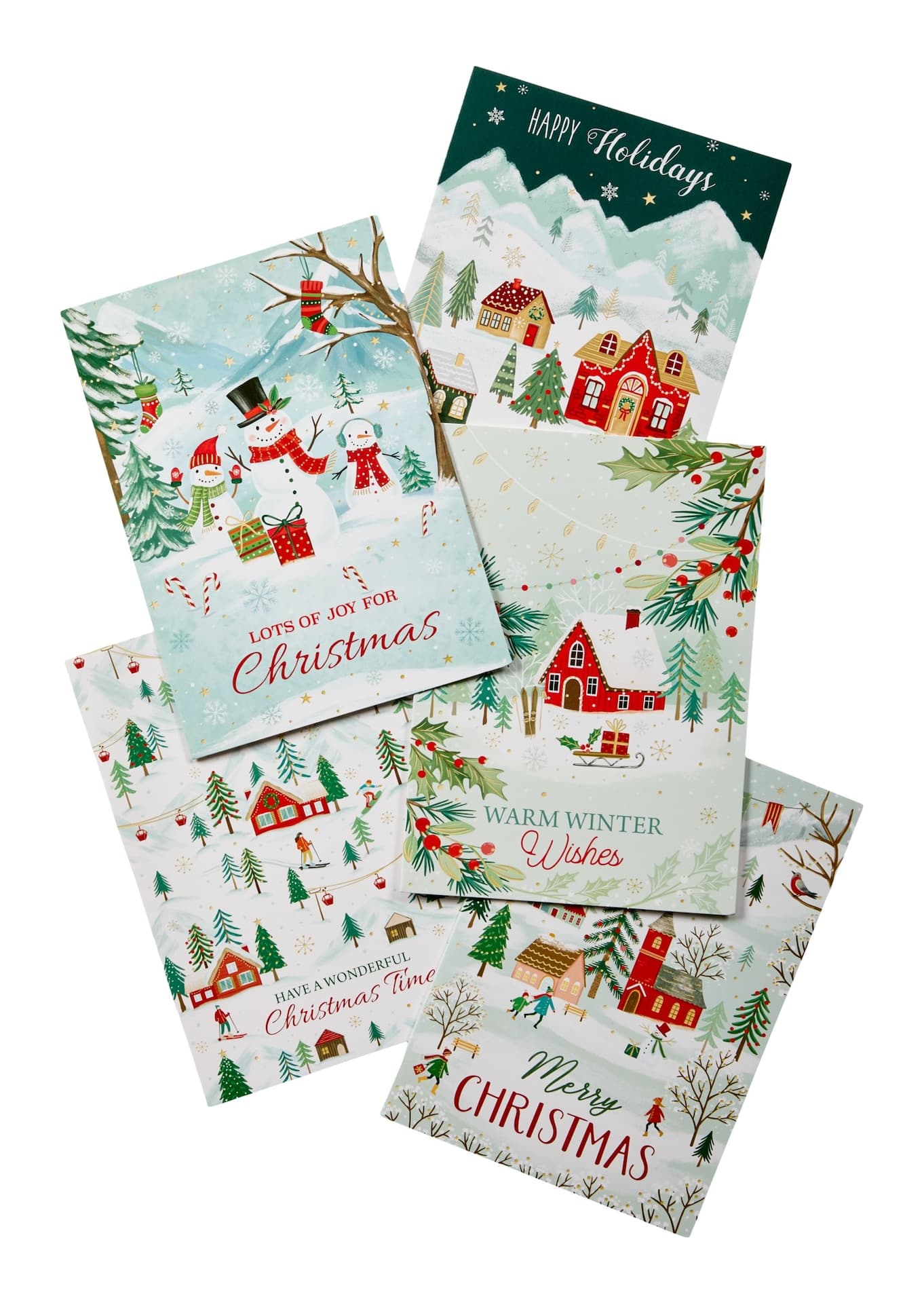 For Living English Holiday Greeting Christmas Cards, 40-pc, Various Designs