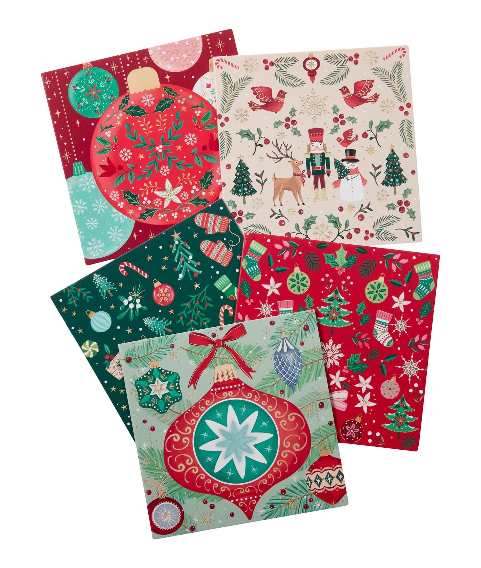 For Living French Holiday Greeting Christmas Cards, 40-pc, Various Designs