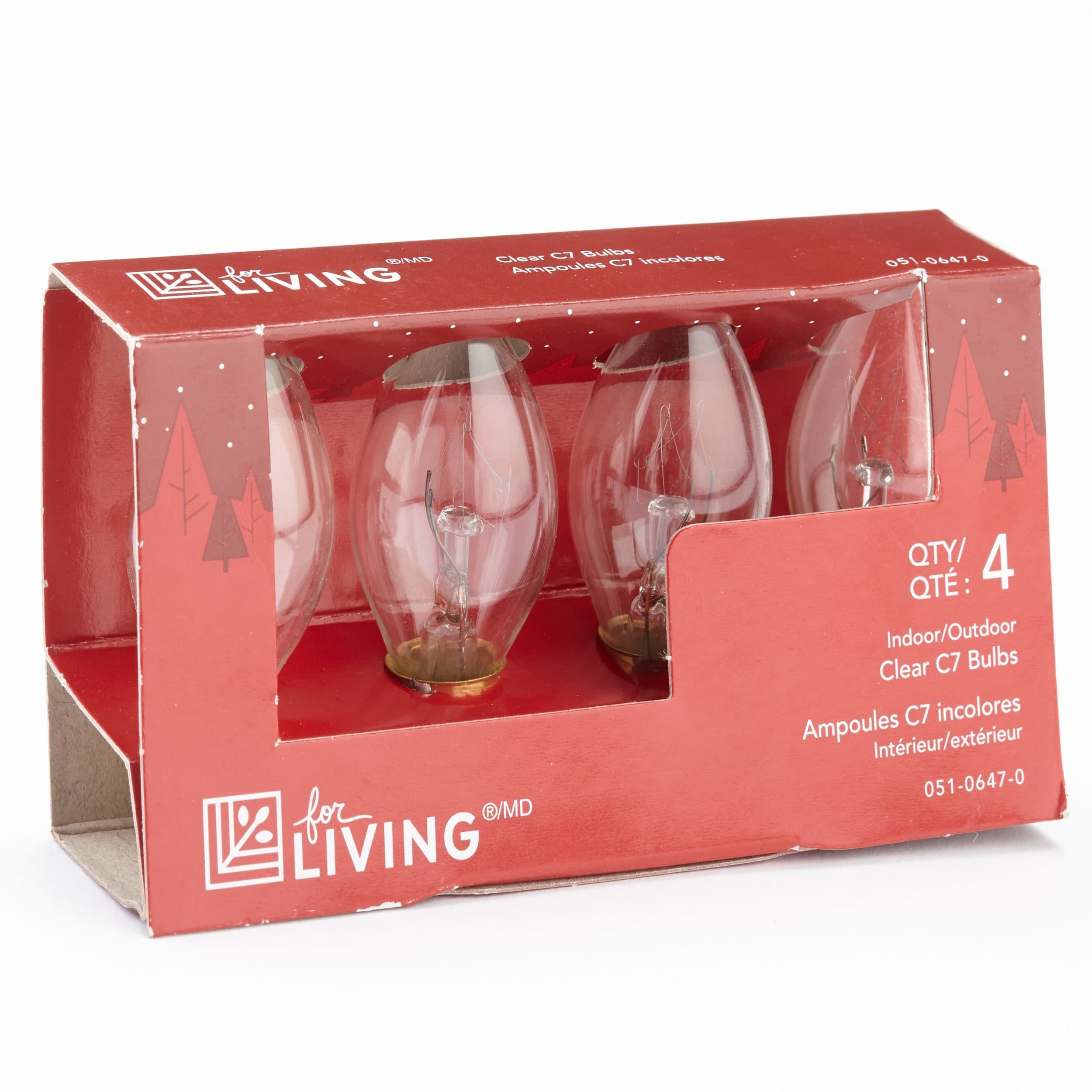 For Living C7 Christmas Replacement Bulb, Clear