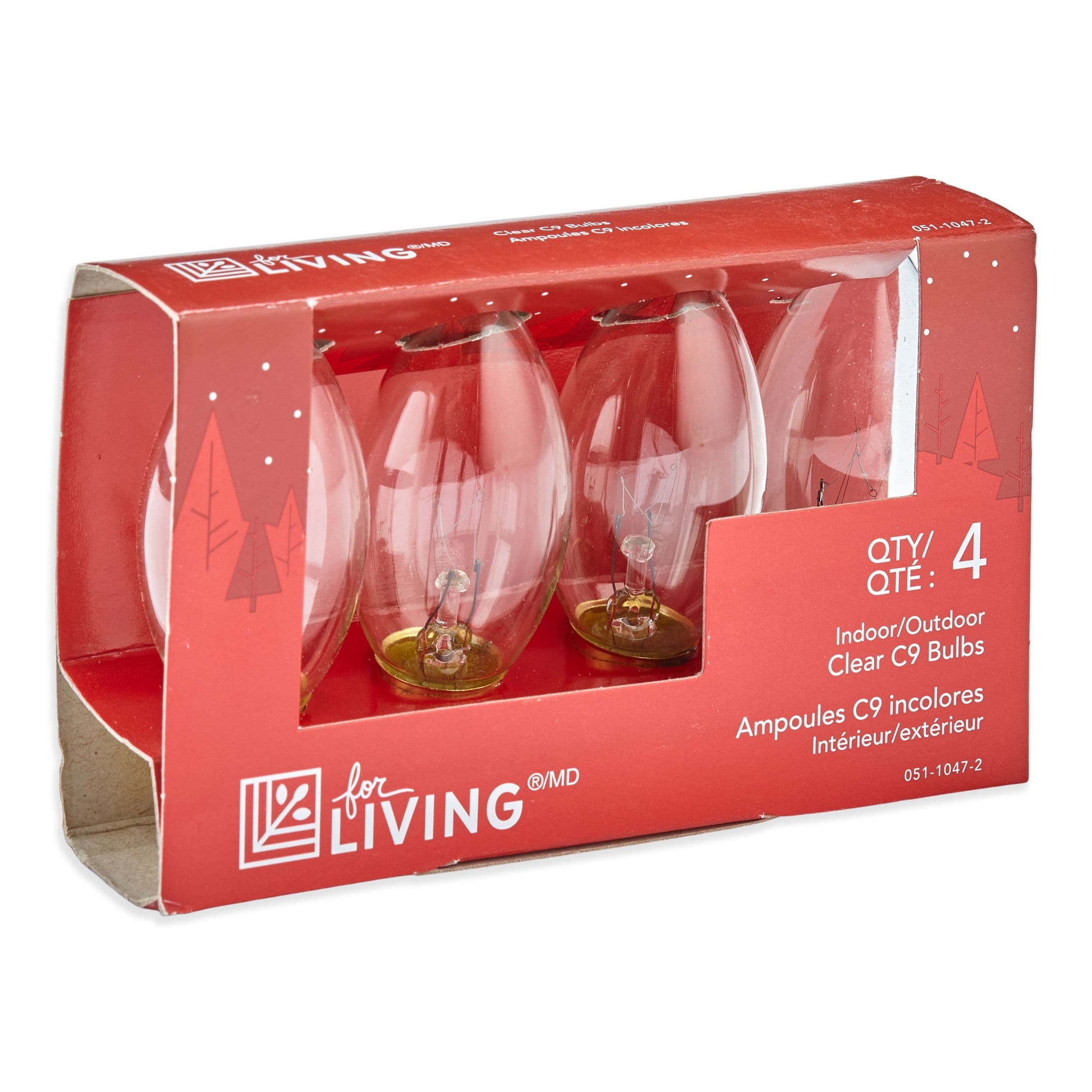 For Living C9 Christmas Replacement Bulbs, Clear