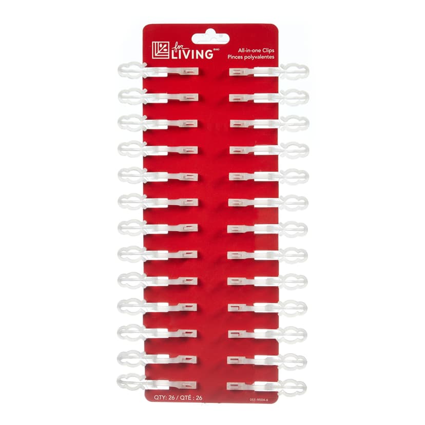For Living All-In-One Outdoor Christmas Lights Clips, 26-pk