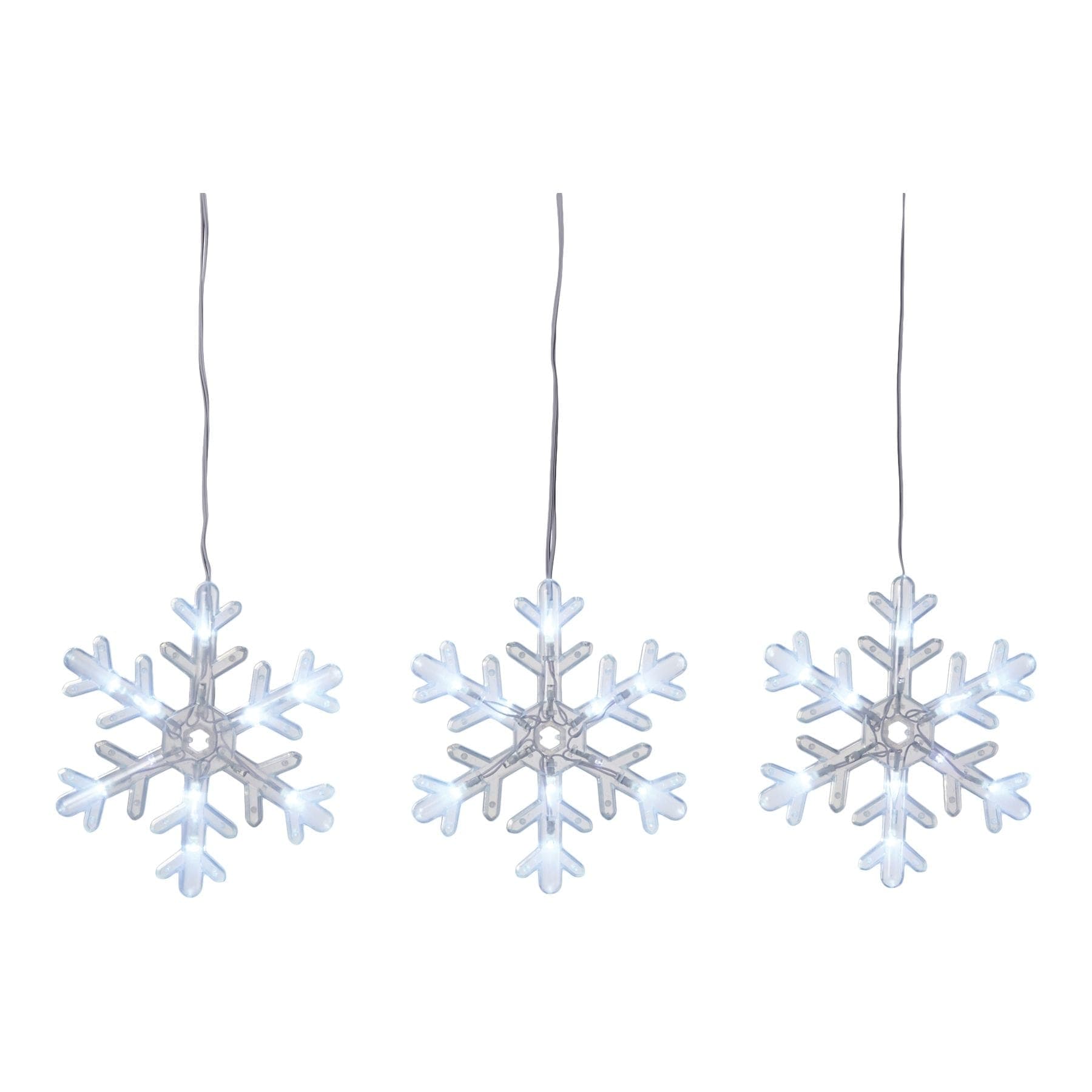 NOMA Quick-Clip 5 Twinkling Snowflake Lights, Pure White