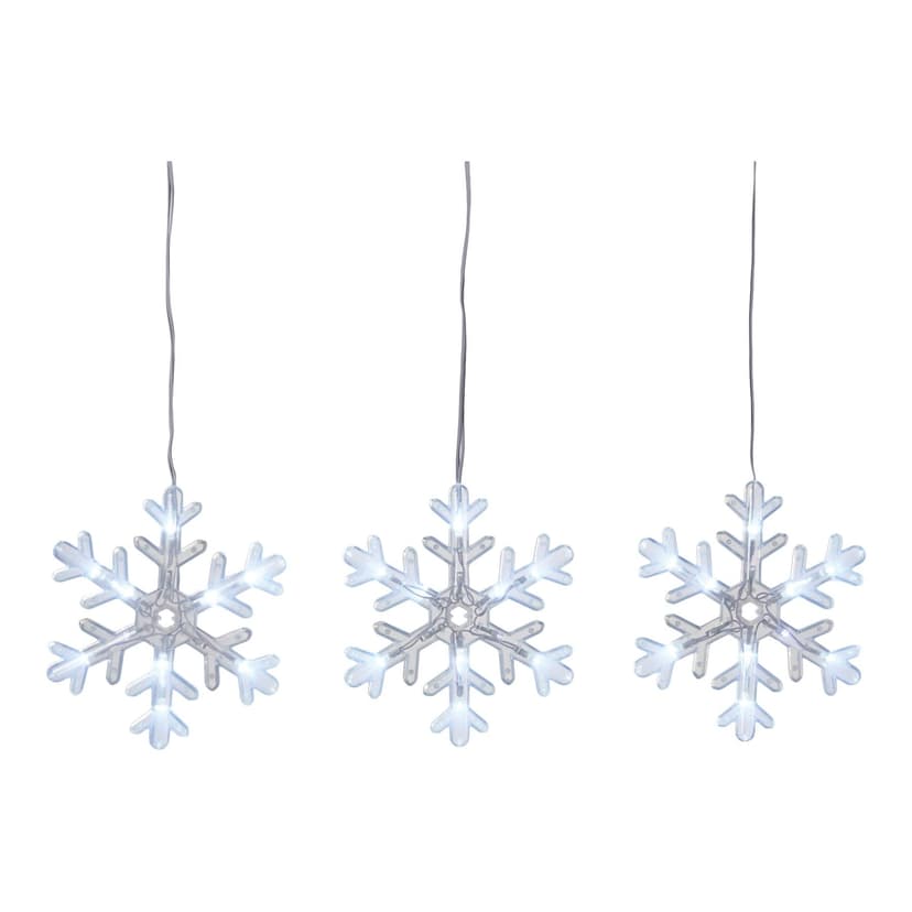NOMA Quick-Clip 5 Twinkling Snowflake Lights, Pure White