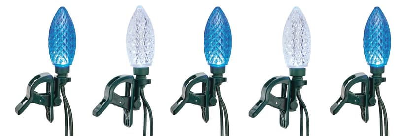 NOMA Quick-Clip 24 C9 LED Lights, Blue/Pure White