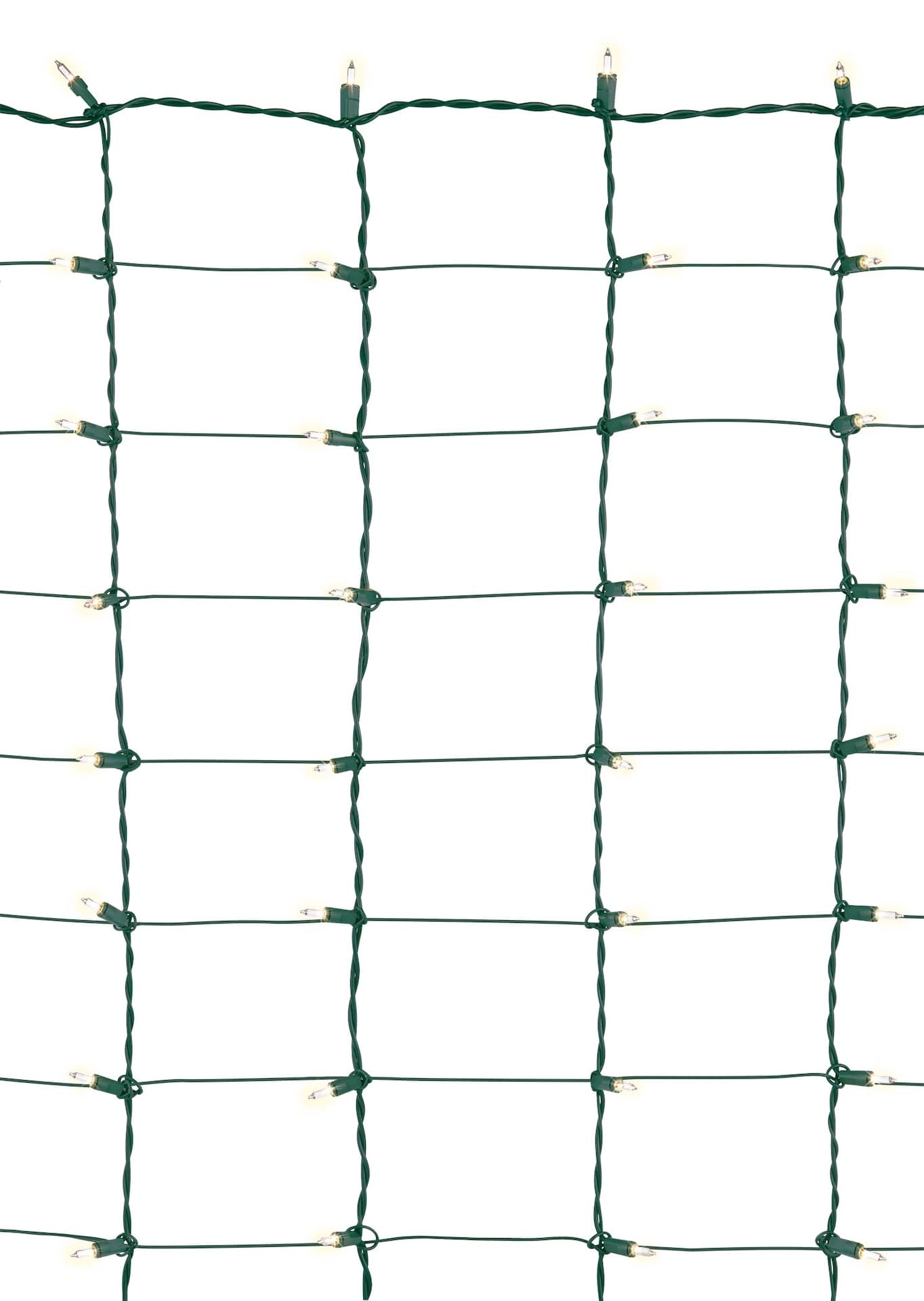 For Living Outdoor 100 Incandescent Net Christmas Lights, Clear
