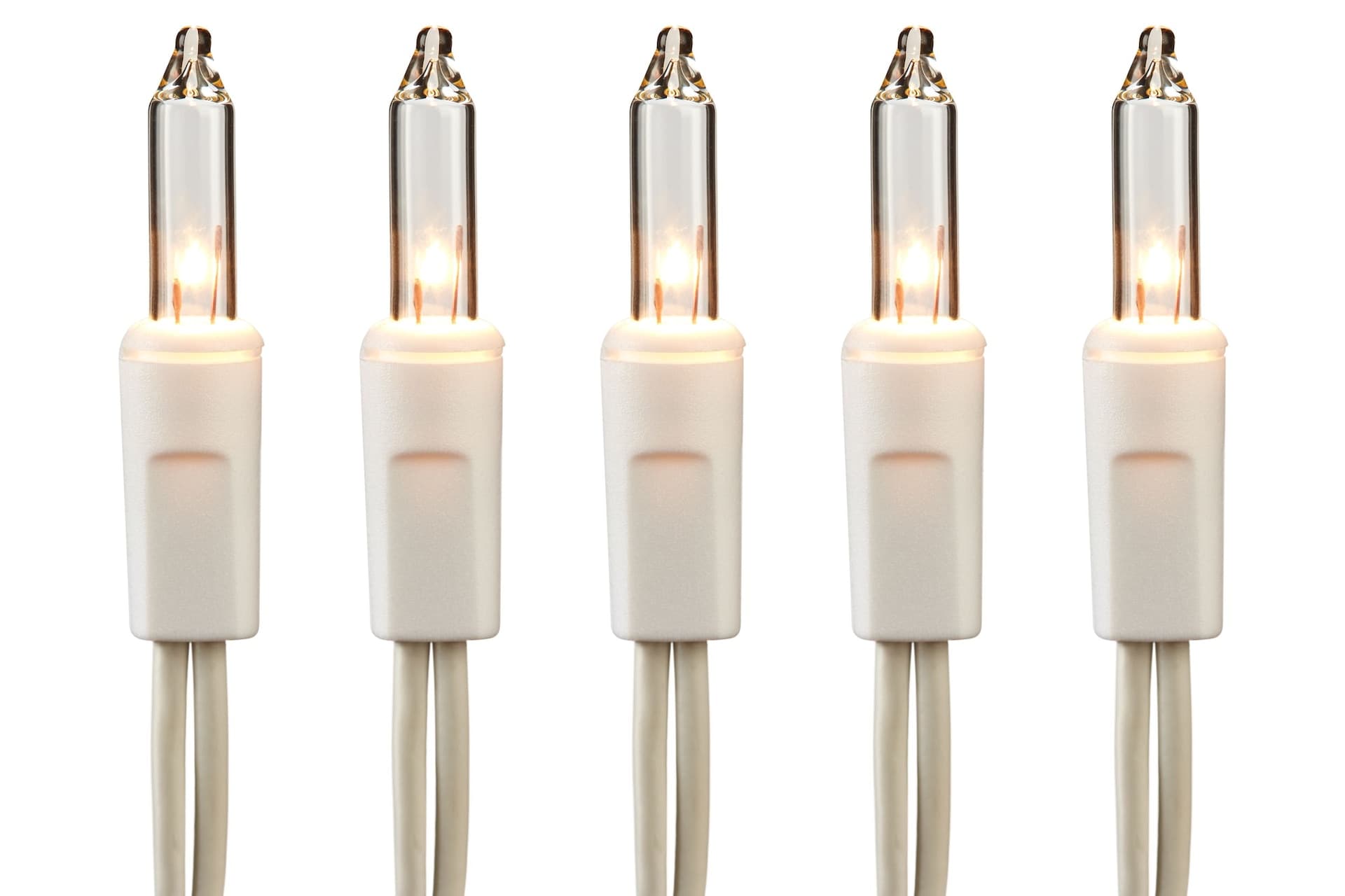 For Living Indoor 100 Clear Mini Incandescent Christmas Lights, 23-ft, White