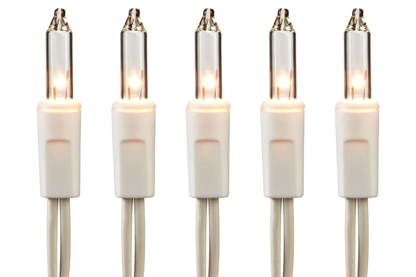 For Living Indoor 100 Clear Mini Incandescent Christmas Lights, 23-ft, White