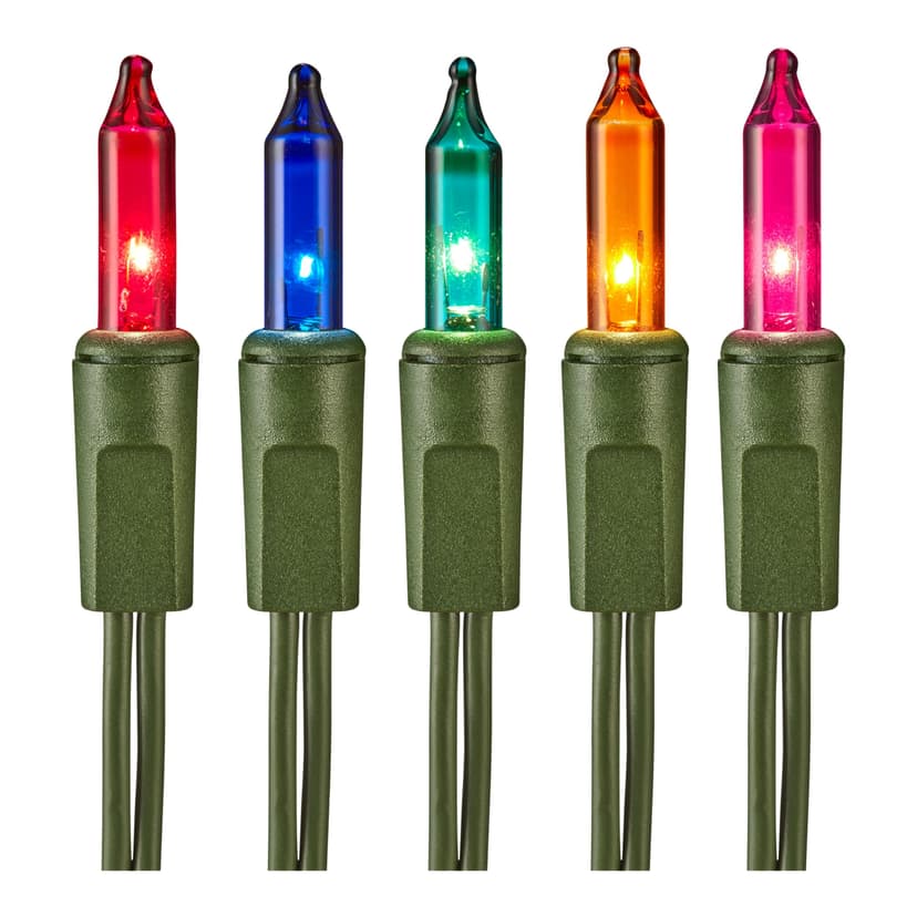 For Living Outdoor 100 Mini Incandescent Christmas Lights, Multicolour