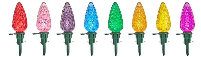 NOMA C6 LED Christmas Replacement Bulbs, Multicoloured