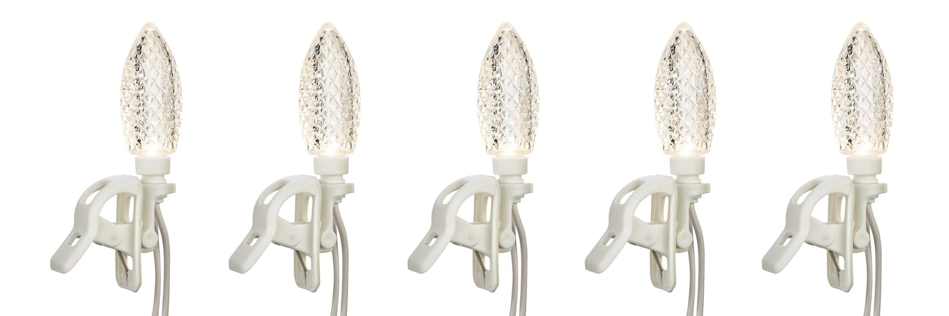 NOMA Quick-Clip 25 C9 LED Christmas Lights, Warm White