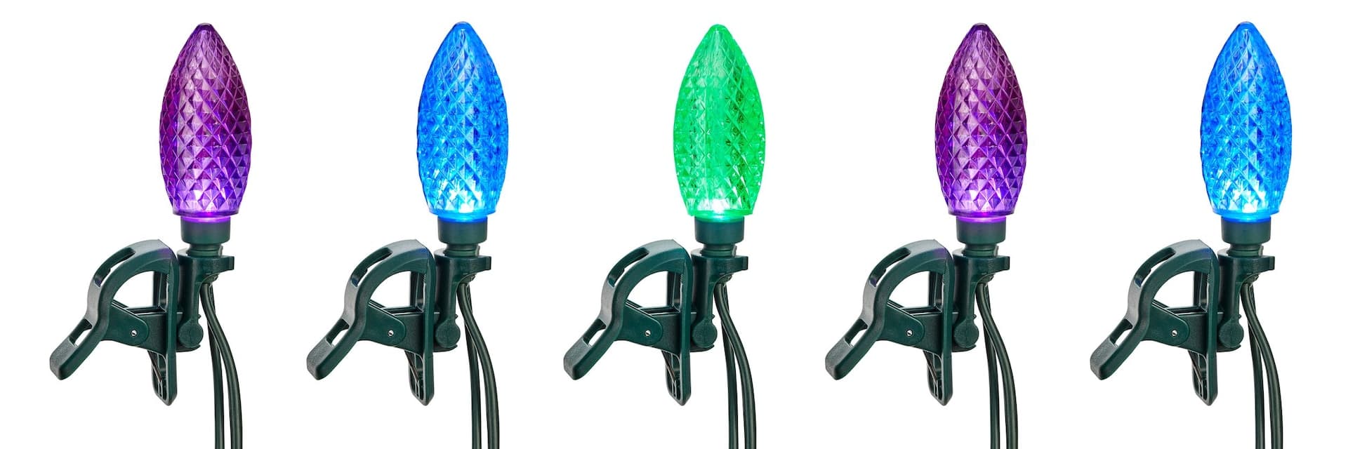 NOMA Quick-Clip 24 C9 LED Lights, Purple/Blue/Green