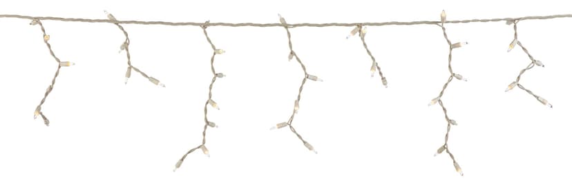 For Living Incandescent 300 Clear Icicle Christmas Lights, White Wire