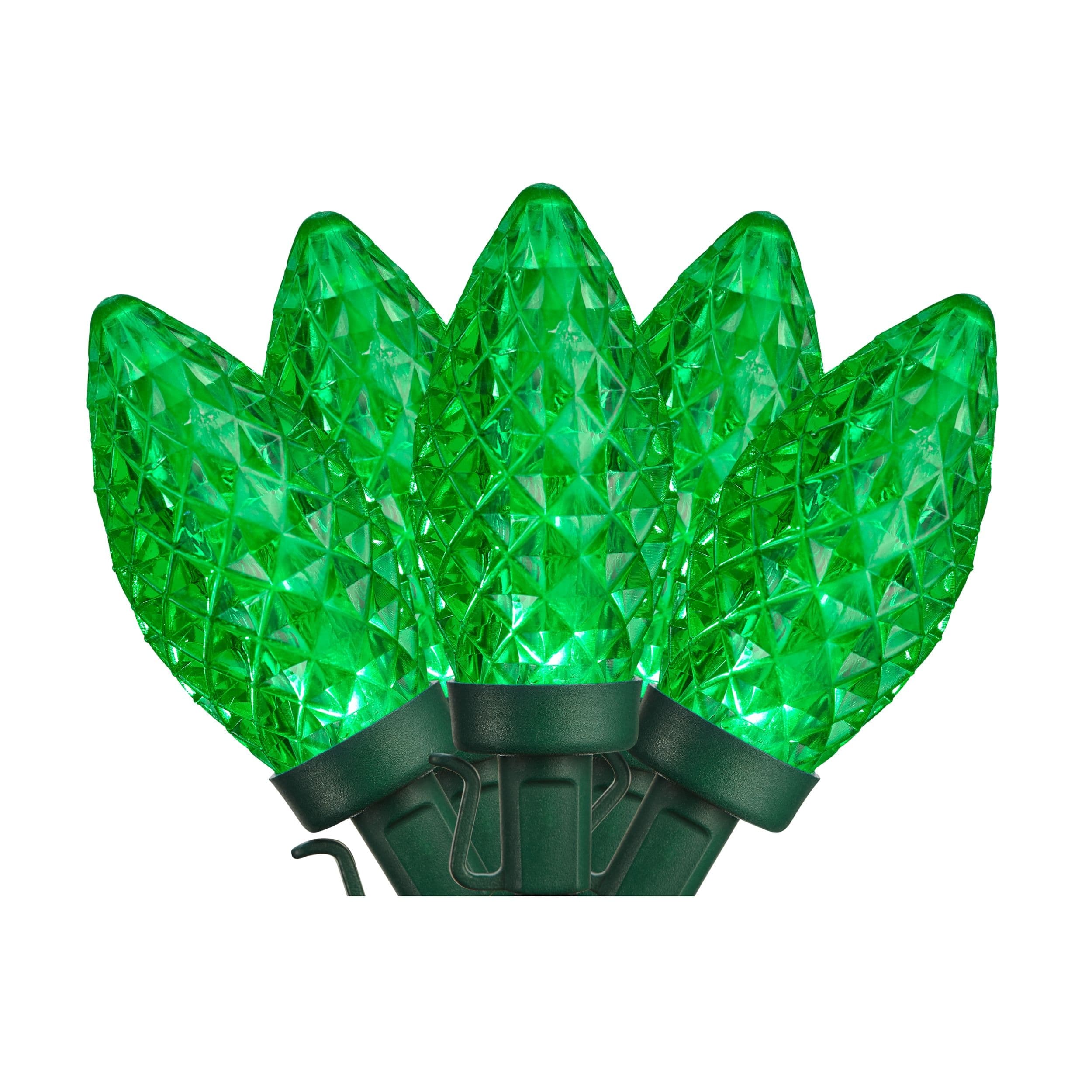 NOMA WinterGuard Outdoor C9 LED, Green, 5.1-m, 25-pc