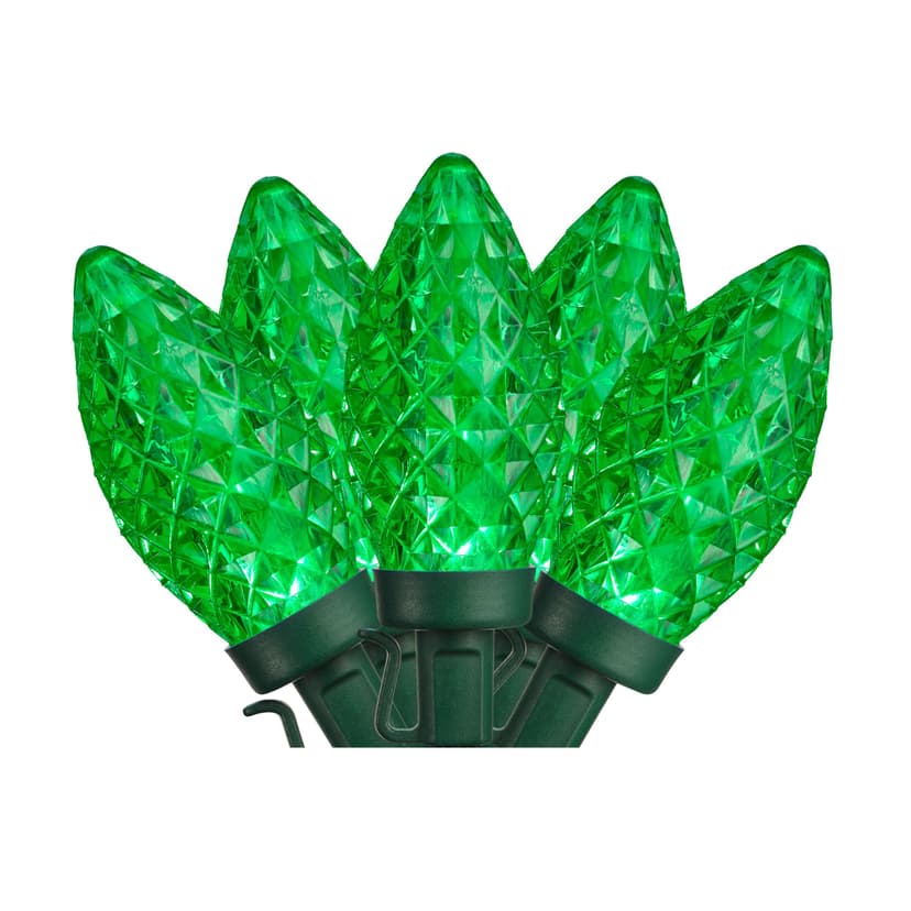 NOMA WinterGuard Outdoor C9 LED, Green, 5.1-m, 25-pc