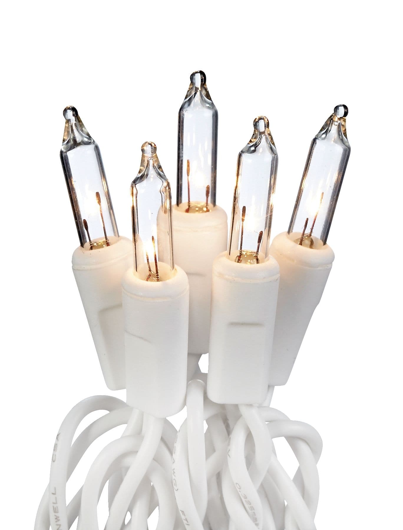 For Living Indoor 200 Clear Mini Incandescent Christmas Lights, 46-ft, White