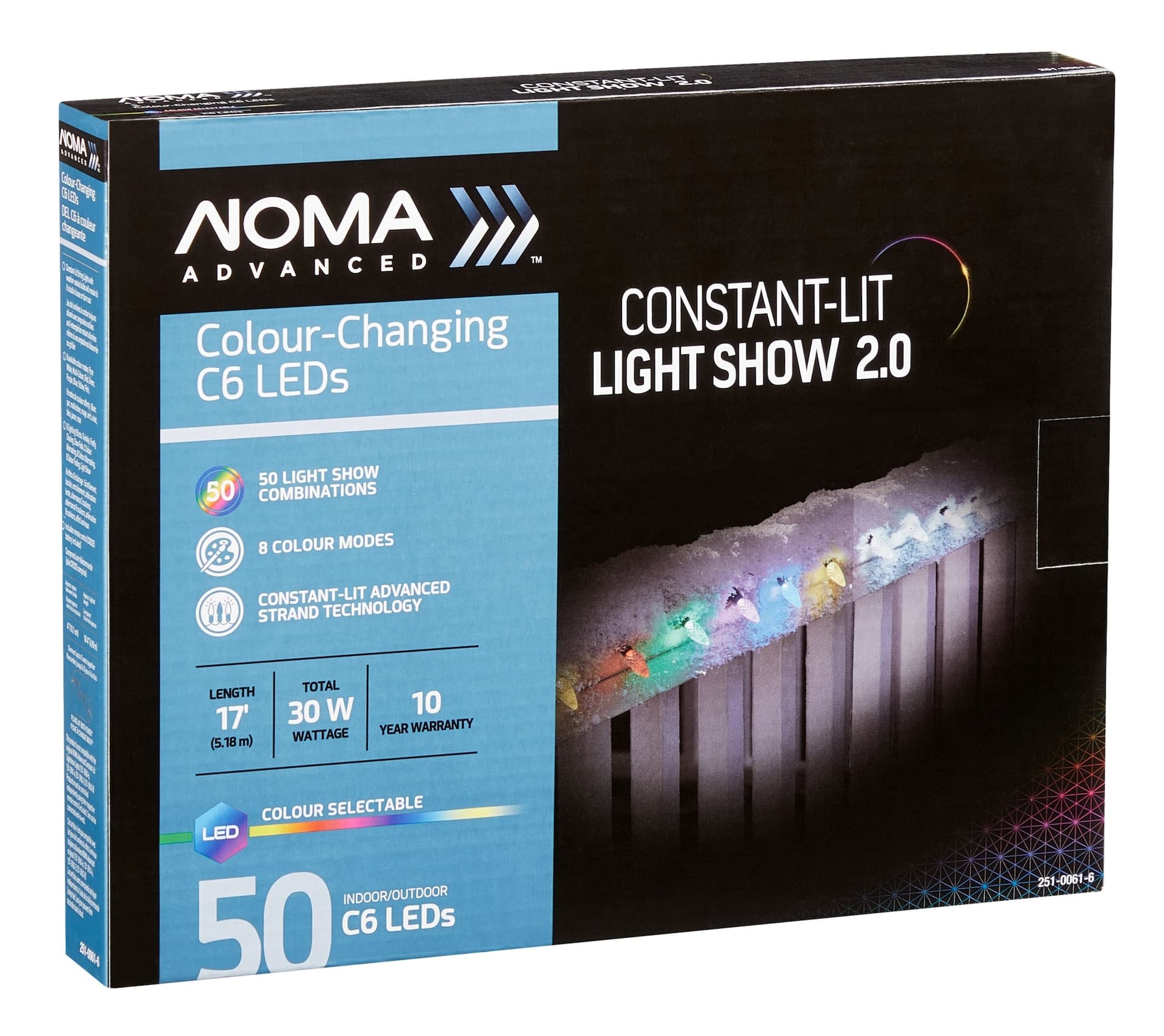NOMA Advanced Lightshow 50 C6 LED Lights, Colour-Changing