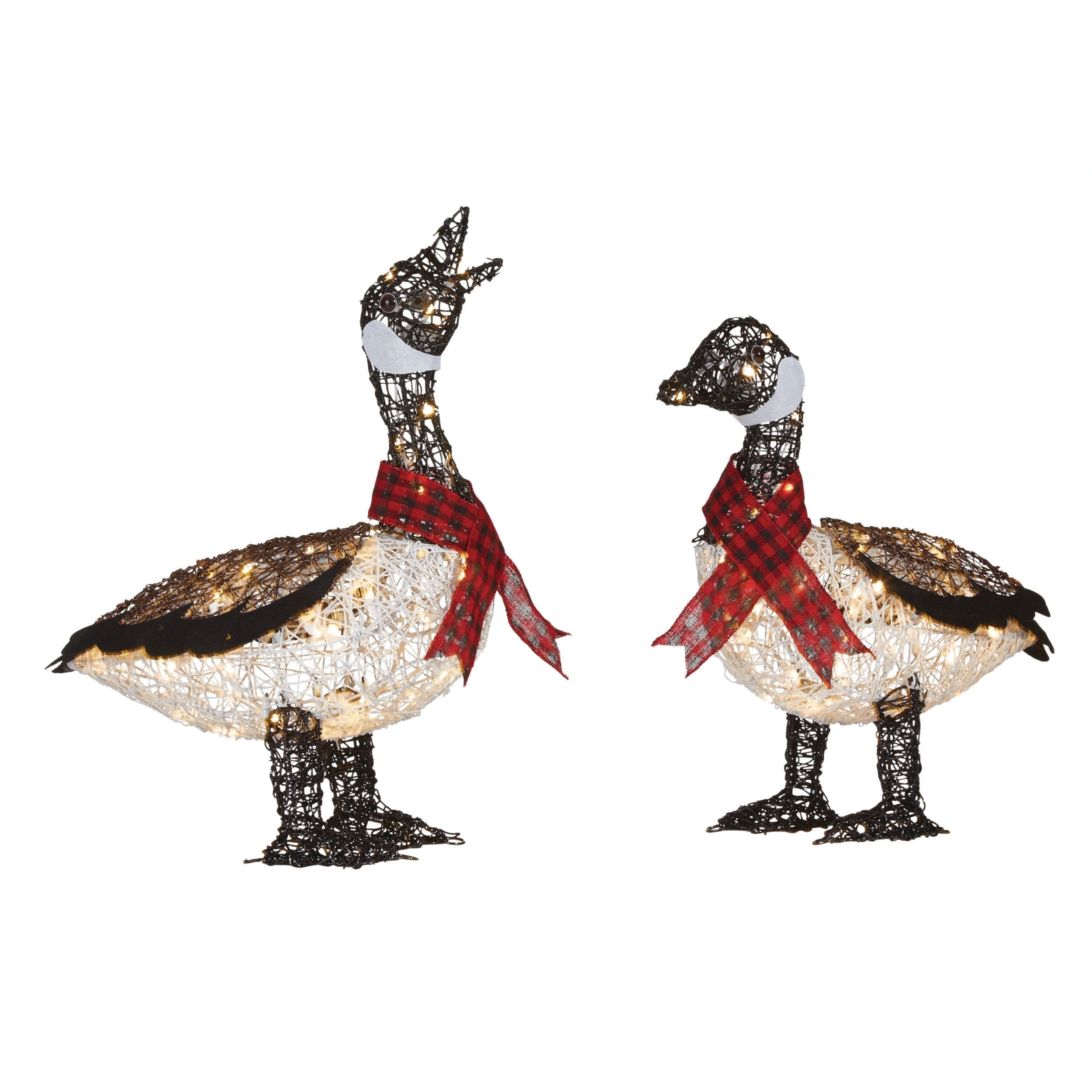 CANVAS LED Canadian Cabin Geese Christmas Decoration, 2-pack