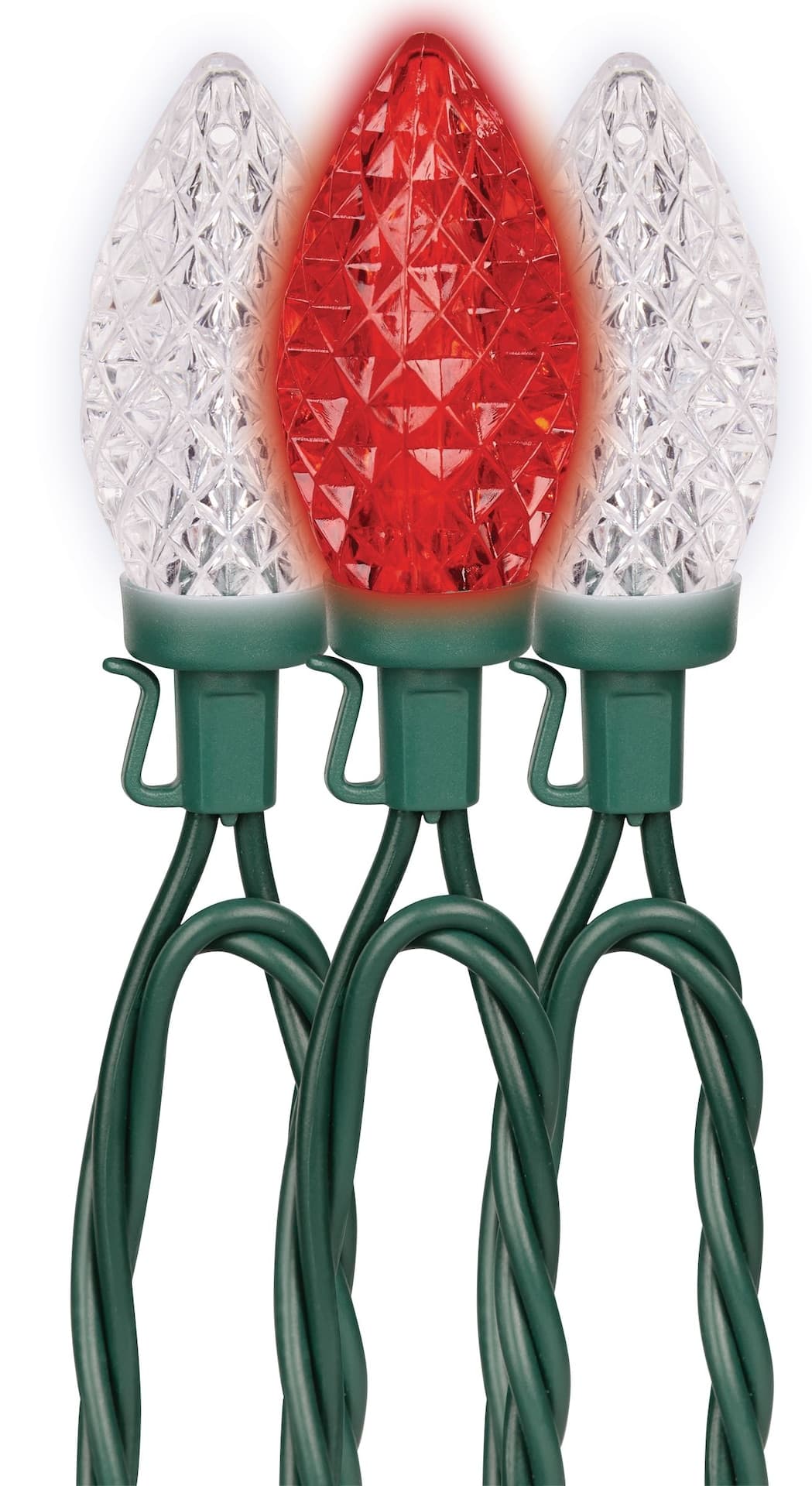 NOMA Advanced EverTough 35 C9 LED Christmas Lights 25-ft 4-in, Pure White/Red