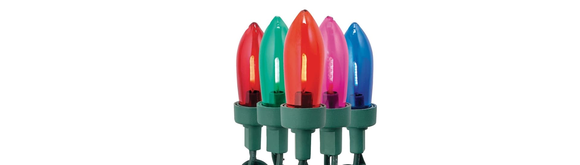 NOMA Multicoloured Indoor/Outdoor C6 LEDs, 50-pc