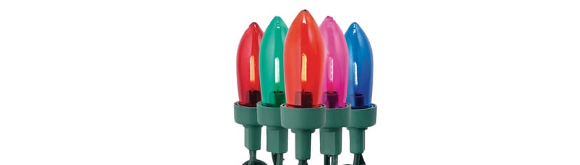 NOMA Multicoloured Indoor/Outdoor C6 LEDs, 50-pc