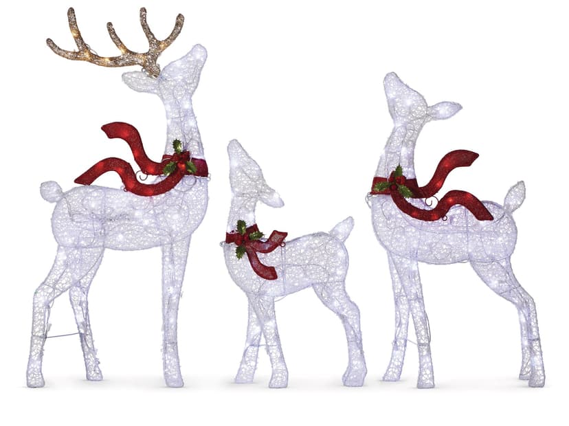 CANVAS LED Arctic Deer, 3-pk, Assorted Sizes