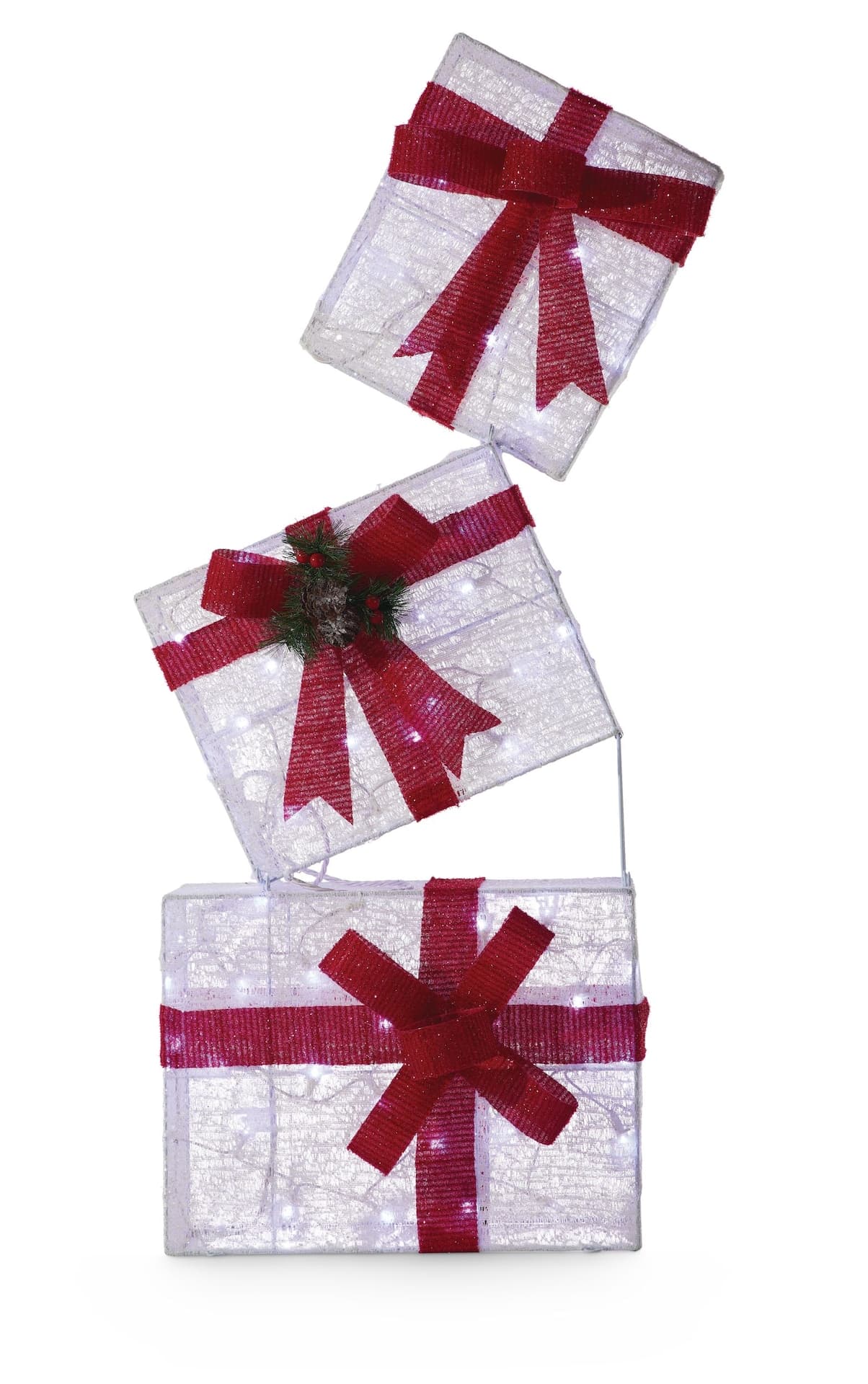 CANVAS Arctic Gift Box Decoration with 90 LEDs, 48-in
