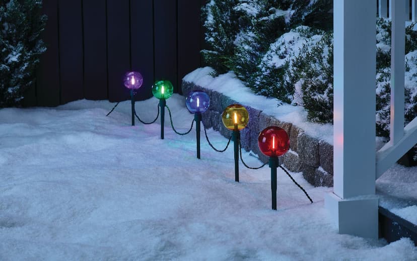 For Living Indoor/Outdoor Multicolour Stake Lights, 5-pk