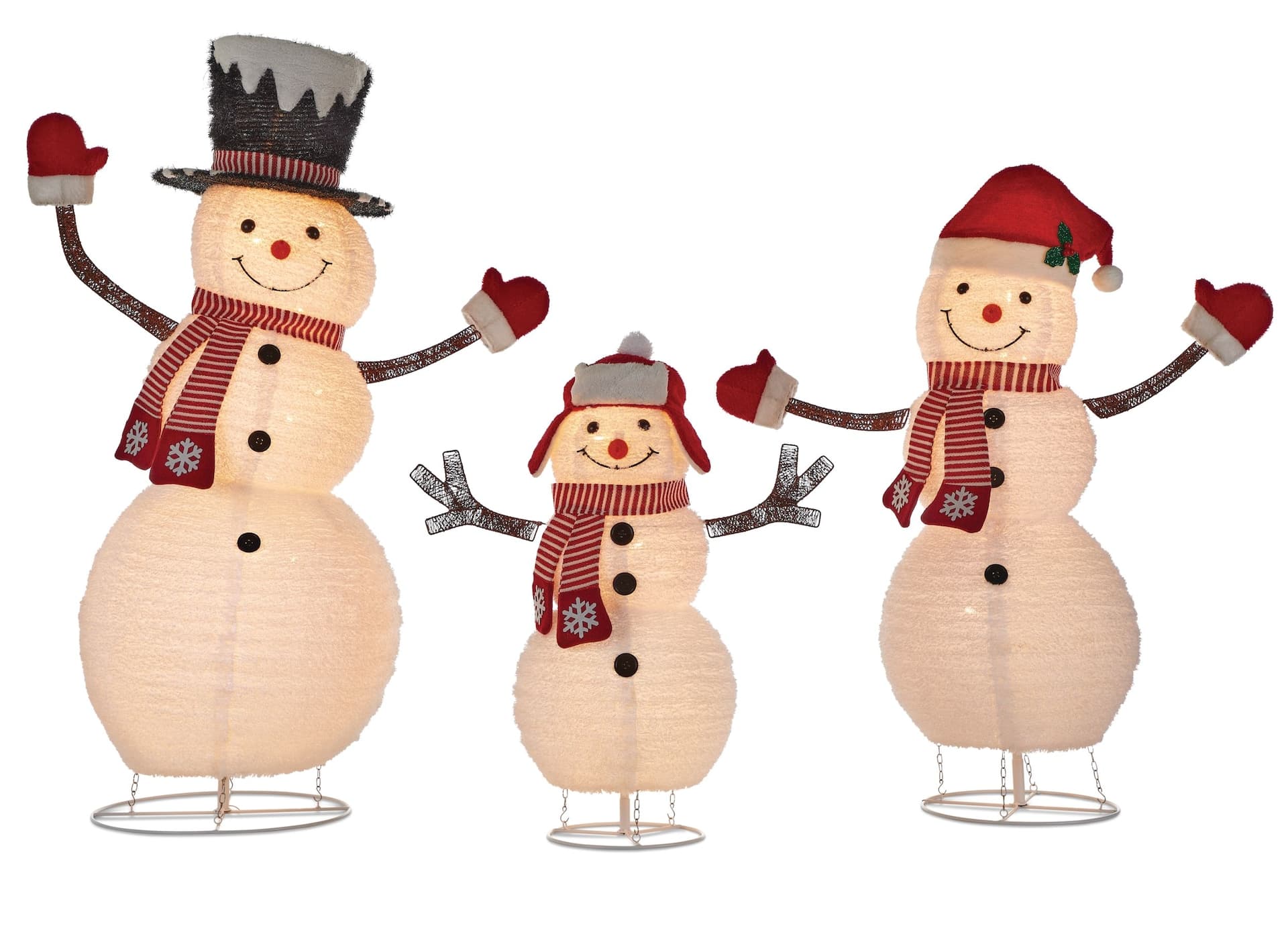 CANVAS Whimsical Snow Family, 3-pc, Assorted Sizes