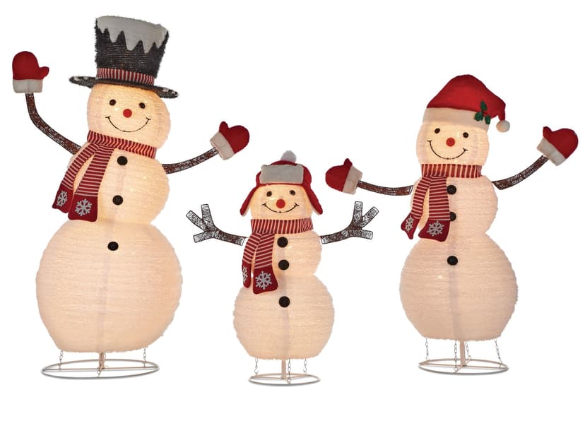 CANVAS Whimsical Snow Family, 3-pc, Assorted Sizes