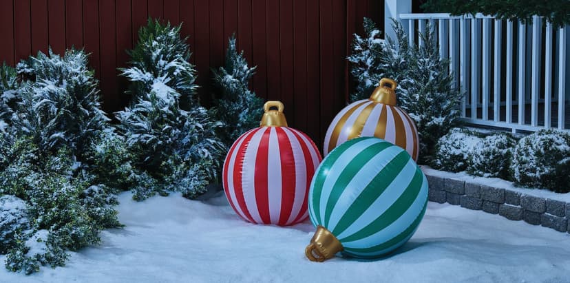 For Living Outdoor Inflatable Ornaments with Pump, 3-pk