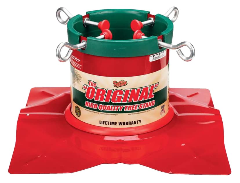 Santa's Solution "Original" Solid Steel Christmas Tree Stand, For Trees Up To 8-ft/2.4-m Tall, 3.7-L Water Capacity