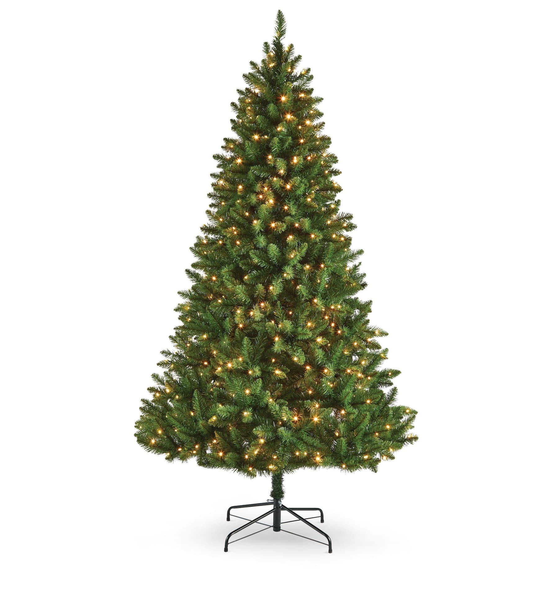 NOMA Pre-Lit Dresden Christmas Tree with Tree Stand, 450 Colour-Changing LED Lights, 7-ft