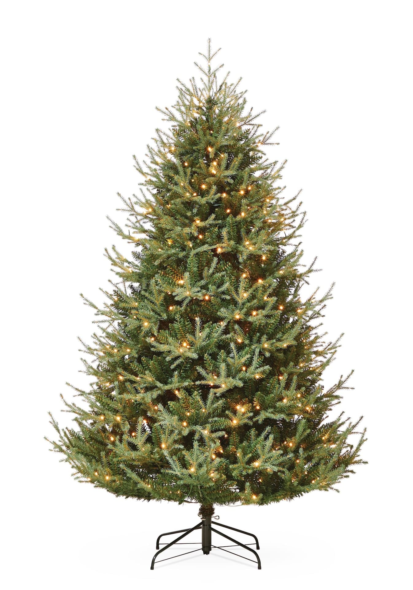 CANVAS Pre-Lit Indoor Noelle Fraser Upswept Acorn Bottom Christmas Tree, 500 Mini LED Lights, 7-ft