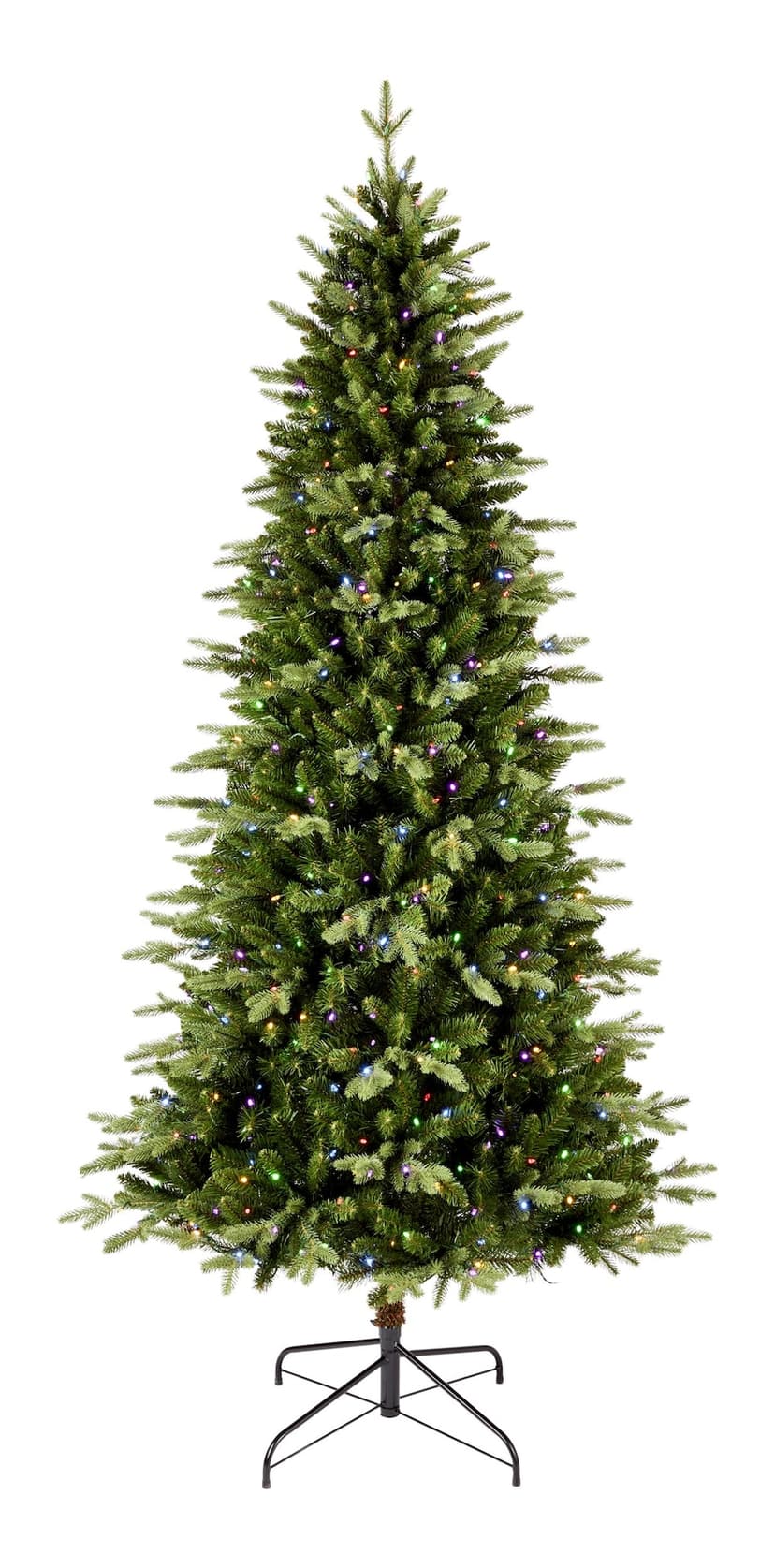 NOMA Elora Pre-Lit Indoor Christmas Tree with 550 Multi-Colour LEDs, Pine, 7-ft