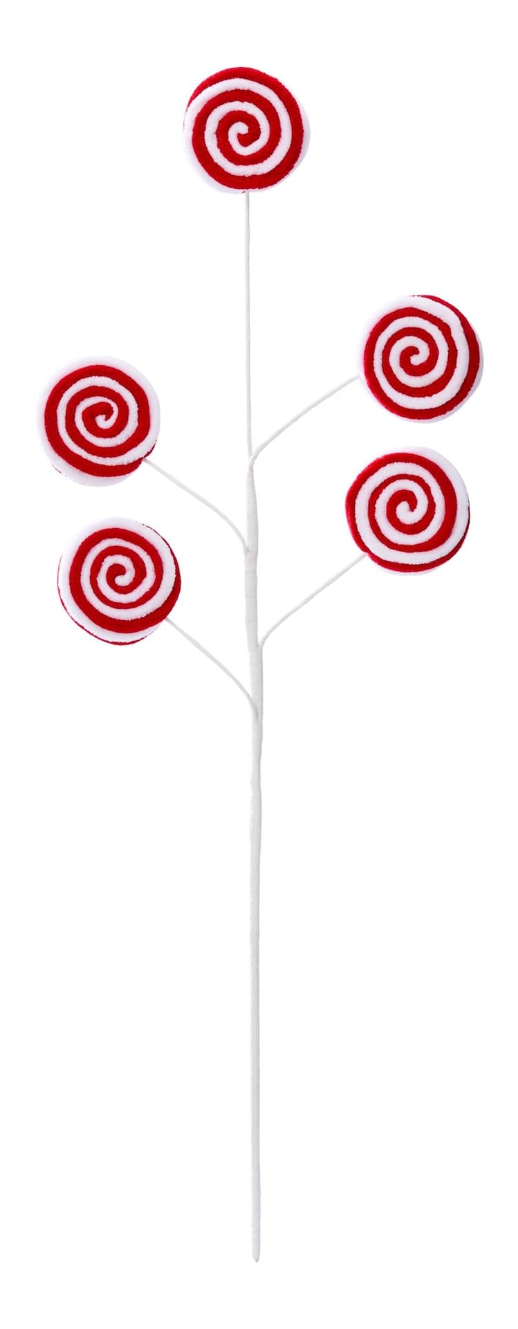 CANVAS Spray Holiday Decoration, Fabric Candy Cane Swirls